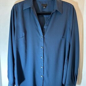 Ann Taylor Navy Blouse